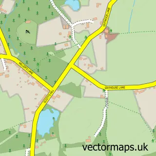 Street map sample of Outwood, Surrey