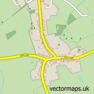 Street map sample of Over Stratton, Somerset