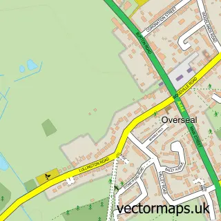 Street map sample of Overseal, Derbyshire