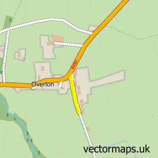 Street map sample of Overton, Shropshire