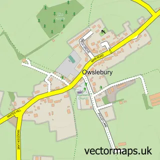Street map sample of Owslebury, Hampshire