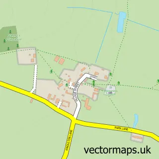 Street map sample of Owthorpe, Nottinghamshire