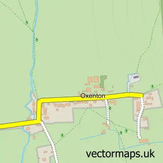 Street map sample of Oxenton, Gloucestershire