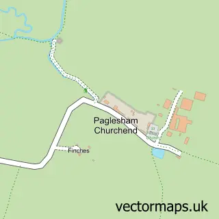 Street map sample of Paglesham Church End, Essex