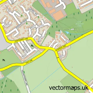 Street map sample of Painthorpe, West Yorkshire
