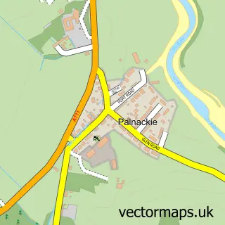 Street map sample of Palnackie, The Stewartry of Kirkcudbright
