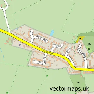 Street map sample of Panfield, Essex