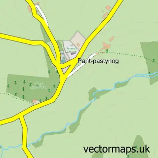 Street map sample of Pant-pastynog, Clwyd
