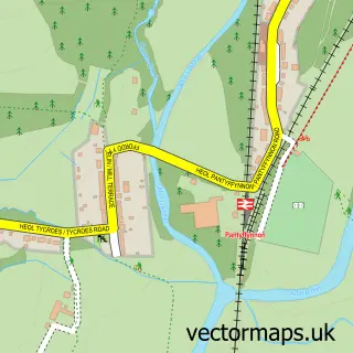 Street map sample of Pantyffynnon, Dyfed