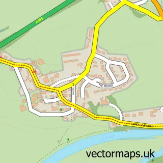 Street map sample of Papcastle, Cumbria