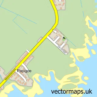 Street map sample of Papigoe, Caithness