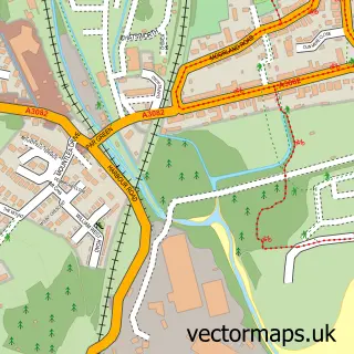 Street map sample of Par, Cornwall