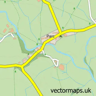 Street map sample of Parc, Gwynedd