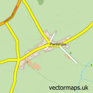 Street map sample of Pardshaw, Cumbria