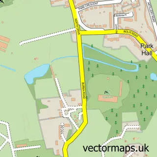 Street map sample of Park Hall, Shropshire