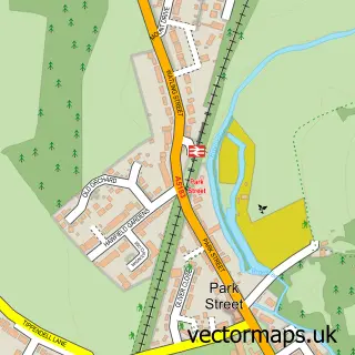 Street map sample of Park Street, Hertfordshire