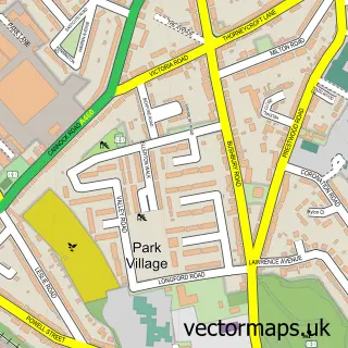 Street map sample of Park Village, West Midlands