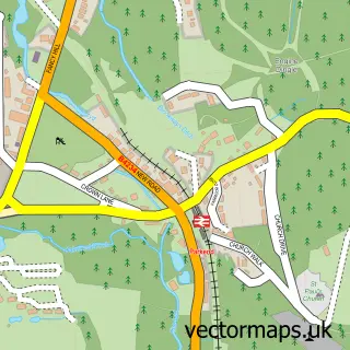 Street map sample of Parkend, Gloucestershire