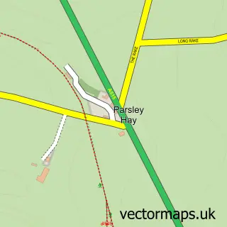 Street map sample of Parsley Hay, Derbyshire