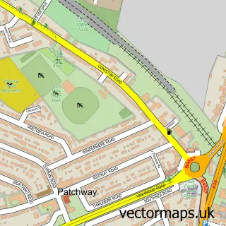 Street map sample of Patchway, Gloucestershire