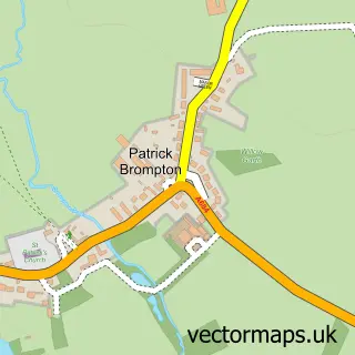 Street map sample of Patrick Brompton, North Yorkshire