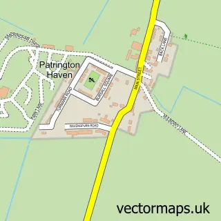 Street map sample of Patrington Haven, East Riding of Yorkshire
