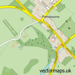 Street map sample of Patrixbourne, Kent