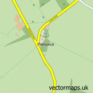 Street map sample of Pattiswick, Essex