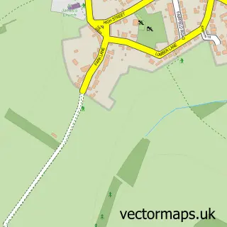 Street map sample of Paulerspury, Northamptonshire