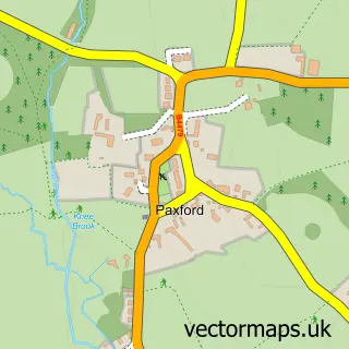 Street map sample of Paxford, Gloucestershire