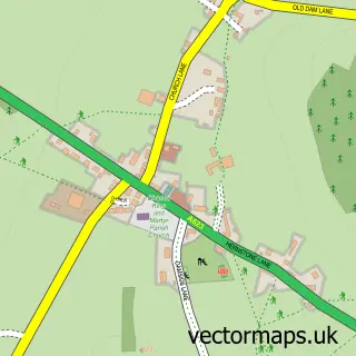 Street map sample of Peak Forest, Derbyshire