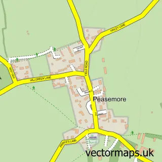 Street map sample of Peasemore, Berkshire