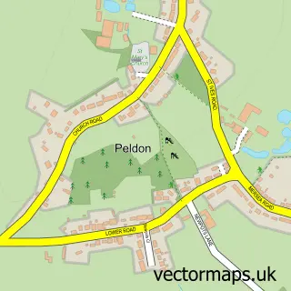 Street map sample of Peldon, Essex