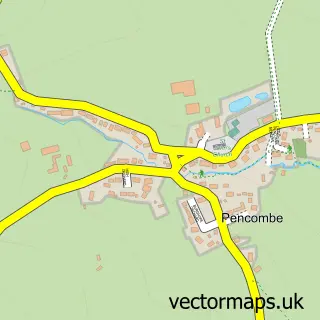 Street map sample of Pencombe, Herefordshire