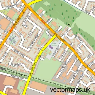 Street map sample of Pendlebury, Greater Manchester