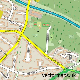Street map sample of Penenden Heath, Kent
