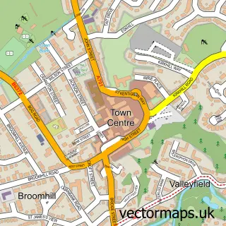 Street map sample of Penicuik, Midlothian