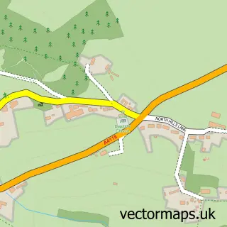 Street map sample of Penmaen, West Glamorgan