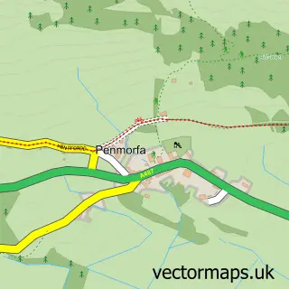 Street map sample of Penmorfa, Gwynedd