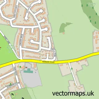 Street map sample of Pennard, West Glamorgan