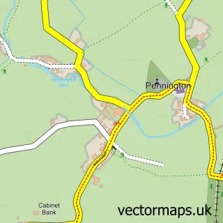 Street map sample of Pennington, Cumbria