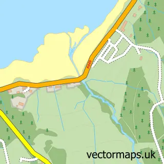 Street map sample of Pennyghael, Argyll and Bute