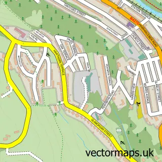 Street map sample of Penrhiwceiber, Mid Glamorgan