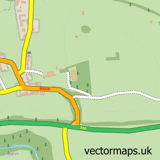 Street map sample of Penruddock, Cumbria