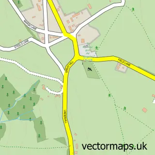 Street map sample of Penselwood, Somerset