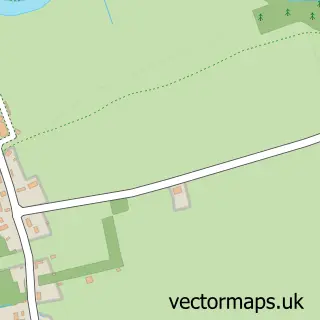 Street map sample of Pensham, Worcestershire