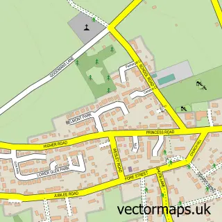 Street map sample of Pensilva, Cornwall