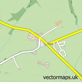 Street map sample of Pentre Saron, Clwyd
