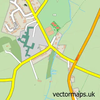 Street map sample of Pentrefelin, Gwynedd