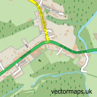 Street map sample of Penybanc, Dyfed